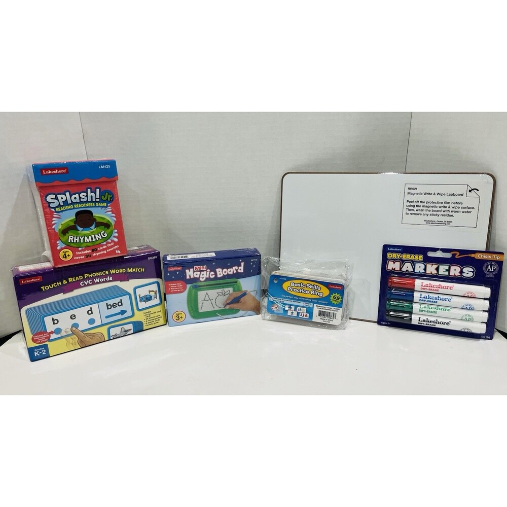 Lot Teacher Homeschool Pre-school - Kindergarten Educational Supplies Games 6 Pk